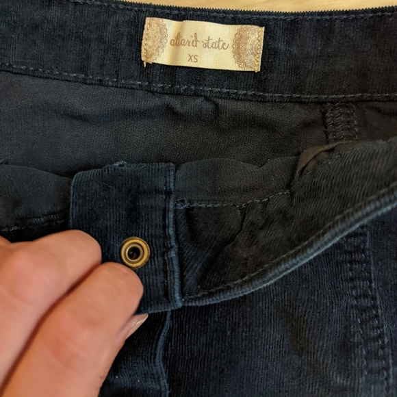 Altar'd State dark teal snap front corduroy mini skirt size xs - Picture 6 of 8